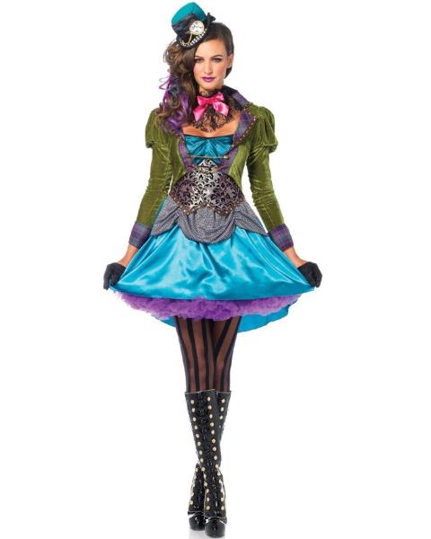 Buy cheap Alice in Wonderland Costumes wholesale Mad Hatter Womens Costume Outfit for halloween size S to 3XL Available from wholesalers
