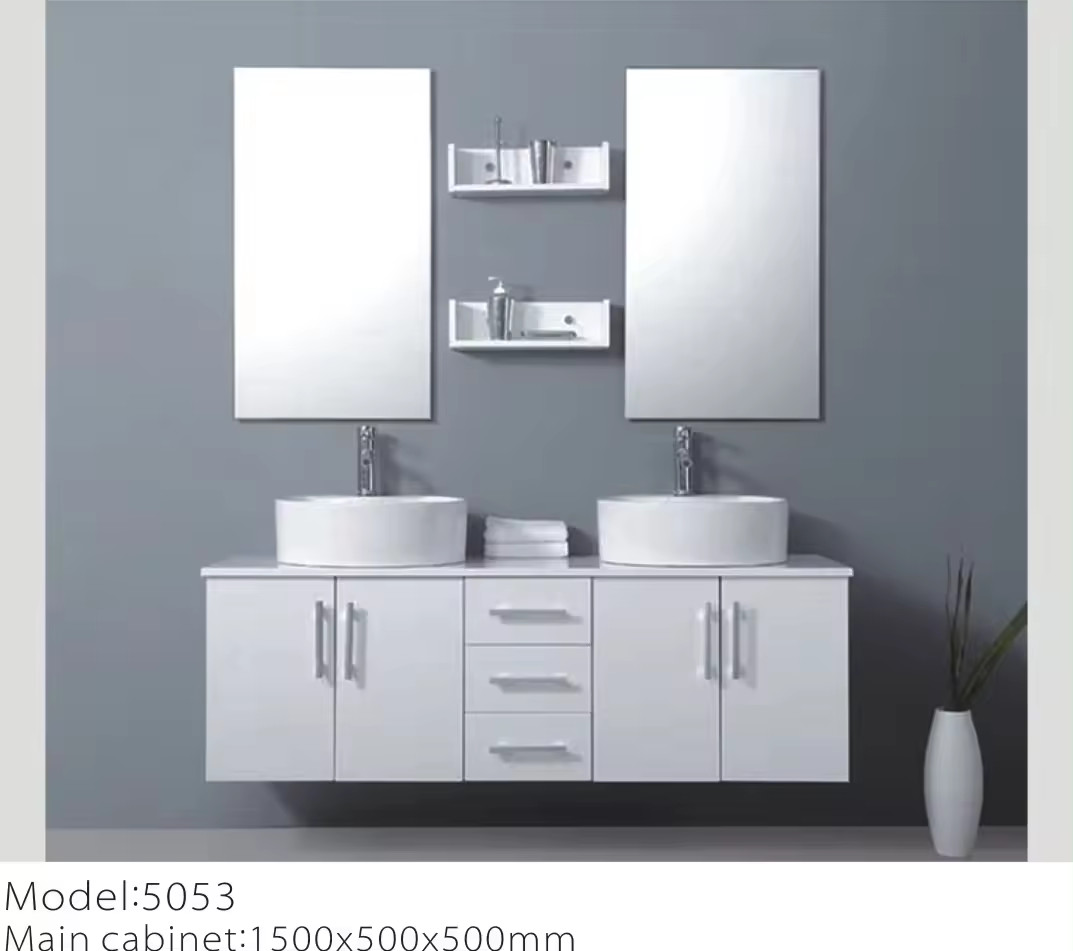 PVC Plywood Bathtub Floating Bathroom Vanity Modern Cabinets