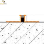 10mm Satin Expansion Joint Profile Aluminum Alloy 6063 Material