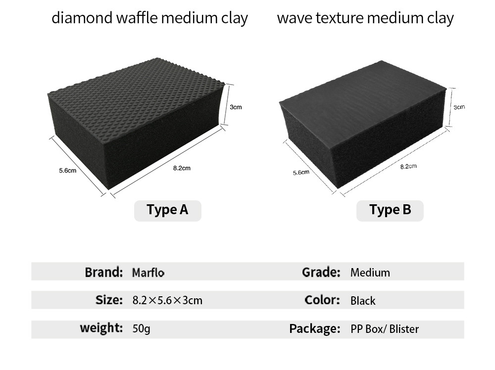 Square Shape Red Car Polishing Clay Block Clay Block Detailing With Medium Grade