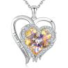 Buy cheap Valentine 925 Heart Shaped 6.23g 1.18in Sterling Silver Heart Pendant Necklace SGS from wholesalers