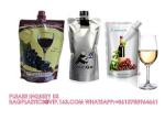 Foil Bag Red Wine Valve Doypack Spouted Bags Custom Biodegradable Kraft Paper