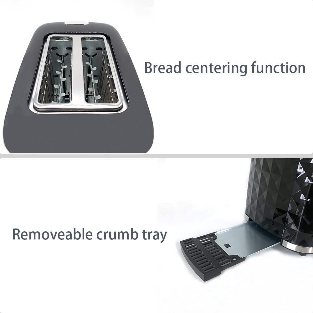 Electric Removable Crumb Tray 2 Slice Plastic Control Sandwich Maker Toaster Sandwich Bread Ovens Toaster