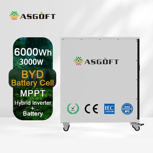 Buy cheap 6Kwh lifepo4 Battery Solar Charging Energy Storage Battery System 6KW Inverter from wholesalers