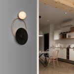 Golden Wall Sconce Lights Fixture Nordic Ring Bedside Lamps wall mount ring