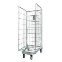 Buy cheap Metal Warehouse Storage Container Nesting Security Roll Container Trolley Cage product