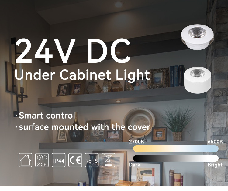 1W Recessed Lighting Under Kitchen Cabinets DC24V 76-205lm Cabinet Light