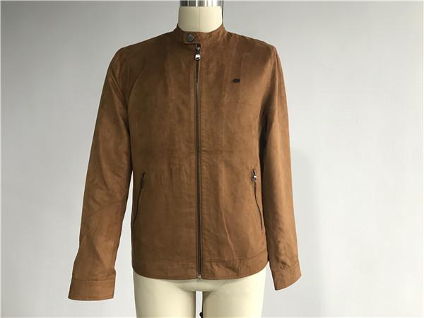 Buy cheap Tan Color Mens Suede Leather Jacket , Faux Leather Biker Jacket TW69110 from wholesalers