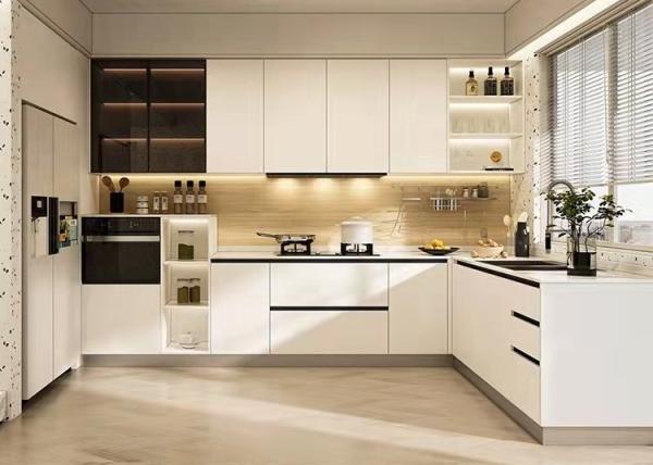 Buy cheap 18mm Kitchen Cabinets white Modern Farmhouse Island With Cupboards from wholesalers