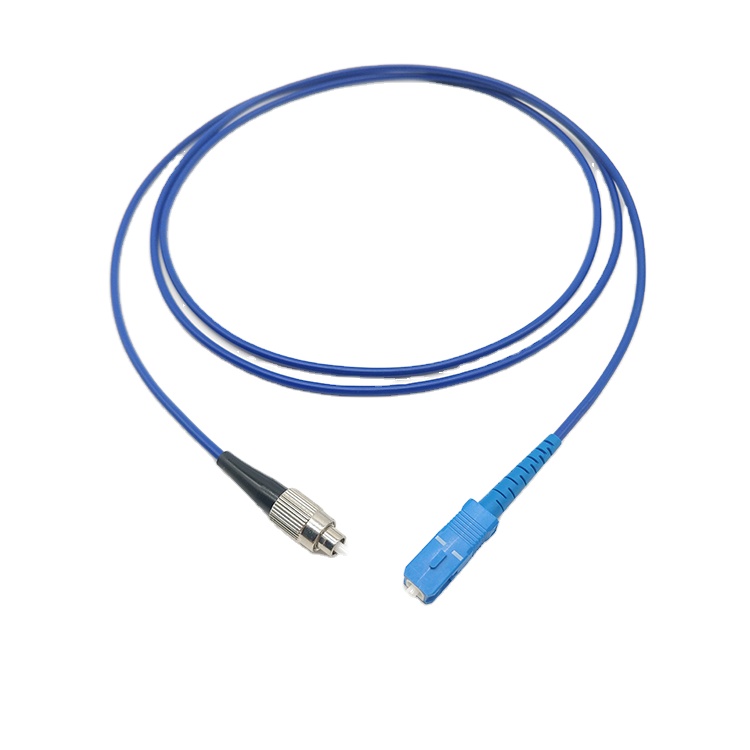 Singlemode Armored Fiber Patch Cord SC UPC To SC UPC Duplex 2.0mm PVC OFNR 9/125