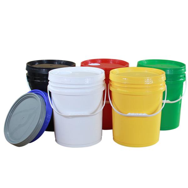 Buy cheap 5 Gallon Round Plastic Bucket With Lid For Glue Images Included Plastic Material from wholesalers