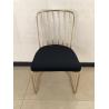 Buy cheap Nordic Golden 42cmx42cm 150kg Black Iron Dining Chairs from wholesalers