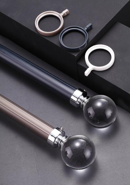 Curtain Rod Single Rod Aluminum Alloy Silent Top Side Mounted Bracket Roman Rod