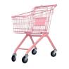 Buy cheap Heavy Duty Supermarket Accessories Metal Pink Shopping Trolley Cart Collapsible from wholesalers