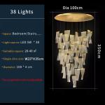 Hall Large Staircase Lighting LED Crystal Chandelier for living room hanging