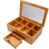 Buy cheap bamboo tea box tea bag organizer with drawer for hot selling from wholesalers