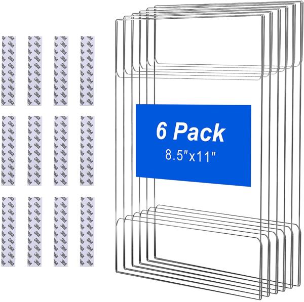 Buy cheap 8.5 x 11 Slatwall Hanging Sign Holder Acrylic Card Display Stands from wholesalers