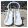 Buy cheap Outdoor Double Slide With Arch White Soft Play Equipment Plastic Slide Kids Play Slide from wholesalers