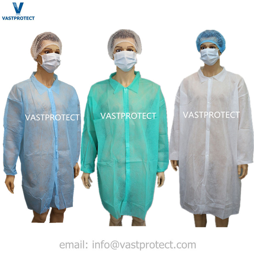 Nonwoven Wholesale Hot Selling Waterproof Disposable Uniform Lab Coat