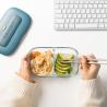 Buy cheap Green Straw Plastic Cover Multifunctional Glass Lunch Box from wholesalers
