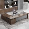Buy cheap 50mm Thickness Table Top Luxury Modern Wooden L Shape Boss Manager Director Office Table from wholesalers