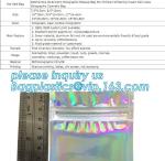Food grade moisture waterproof aluminum foil Zip lockkk bag packaging bags for