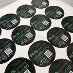 Adhesive Vinyl Round Waterproof Sticker Printing logo labels