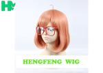 ODM Orange Cosplay Synthetic Bob Wigs Customizable Length
