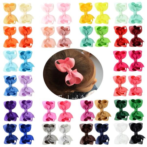 Buy cheap 40pcs 3 Red Pink Green Ribbon Hair Bow With Clip Kids Girls from wholesalers