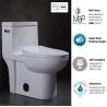 Buy cheap Elongated Skirted Siphonic One Piece Toilet Comfort Height Round Flushing from wholesalers