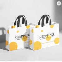 Buy cheap Pantone White Glossy Laminated Paper Bags Thank You Goodie Bags For Business product