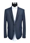 Buy cheap Full Length Mens Slim Fit Suit Blazer Two Button Jacket Navy Elastic Adults from wholesalers