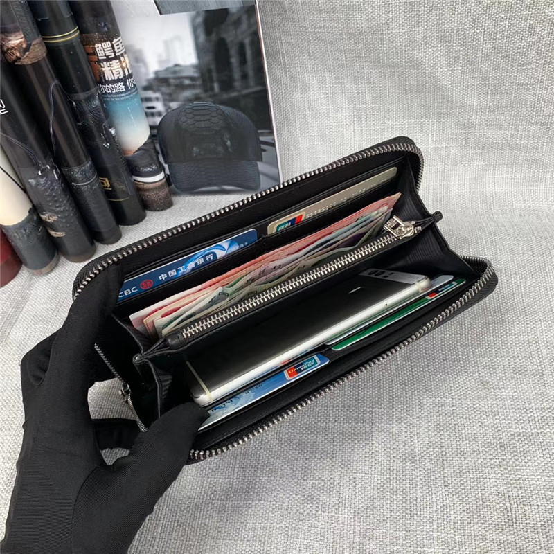 Genuine Real True Crocodile Belly Skin Male Clutch Purse Men's Long Wallet Authentic Alligator Leather Large Card Holder
