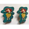 Buy cheap Zinc Alloy Silver Plating Beauty pin on pin badge with two metal butterfly from wholesalers
