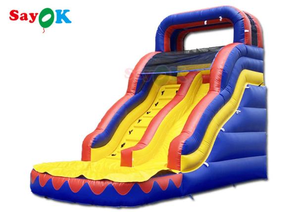 Simple PVC Inflatable Slide Single Dinosaur Dry Slide Inflatable Bounce House