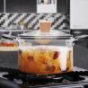 Buy cheap Microwave Heating Transparent Borosilicate Glass Soup Pot from wholesalers