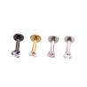 Buy cheap Internally Threaded Labret Piercing Jewelry with Prong Set Gem Top from wholesalers