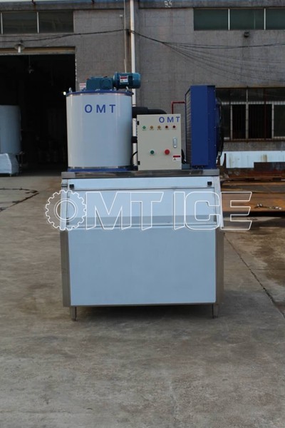 Commercial Freshwater Flake Ice Machine 5HP Flake Ice Making Machine 1Ton/24hrs
