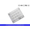 Buy cheap 16 Flat Keys Industrial Numeric Keypad Rear Panel Mount Brushed 4x4 Matrix Metal from wholesalers