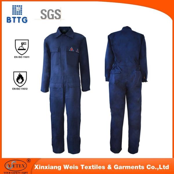 Navy Blue Inherent Fr Clothing / Aramid Permanent Flame Resistant Work Clothes