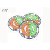 Buy cheap Bulk Design Round Woven Label Patch Custom Made Club Name Logo In Clothing from wholesalers