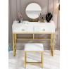 Buy cheap Modern Classic Mirrored Furniture Bedroom Set , Melamine Finish Makeup Vanity Table from wholesalers