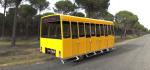 Gasoline Power 62 Seats Mini Trackless Train 76 KW Rated Power CE Approved