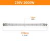 Buy cheap 230V 2000w Quartz Lamp Halogen Light Bulbs Double Ended infrared heater replacement tubes from wholesalers