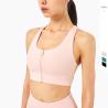 Buy cheap Front Zipper Womens Sports Bra Shockproof High Impact Racerback Tops from wholesalers