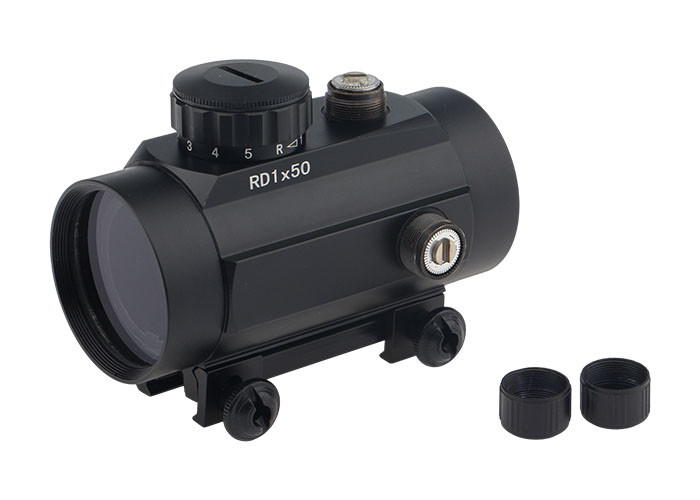1X50 5 Brightness Red Dot Scope Clear 4.0 MOA Dot For Outdoor Hunting