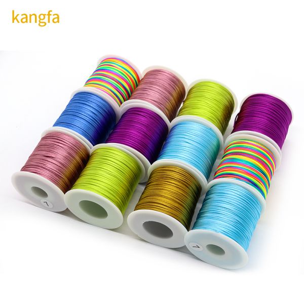 1.0mm Nylon Thread 16 Ply Rat Tail Rope for Woven Chinese Knot Bracelet Handicraft