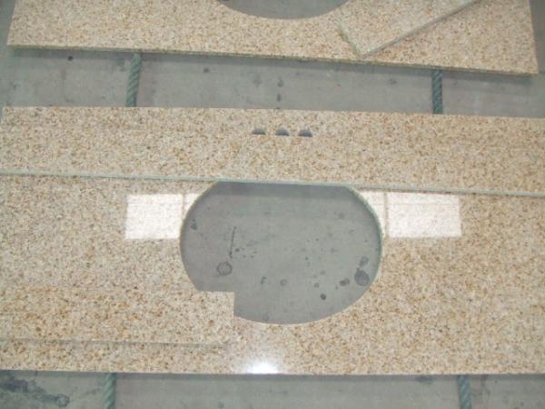 Buy cheap Sunset Gold Granite Bathroom Vanity Tops , Custom Cut Size Granite Tile Countertop from wholesalers