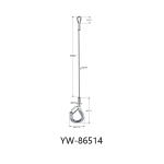304 Stainless Steel Material Wire Rope Sling With Loop Die Cast Hook YW86541
