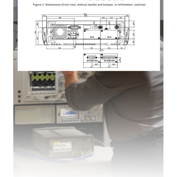 Keysight Agilent E4980A/E4982A LCR Meter rear panel